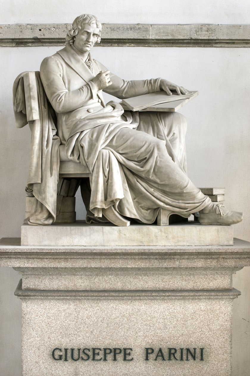 Statue af Giuseppe Parini, 1838 af Gaetano Matteo Monti