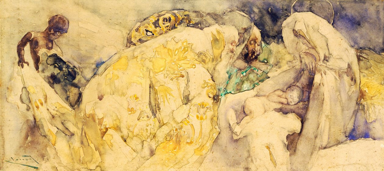 Tilbedelse af Magi af Gaetano Previati