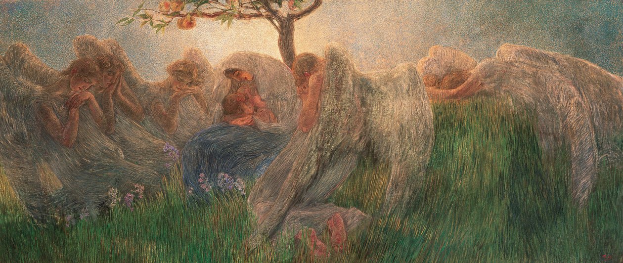 Barselsmoderskab, 1890-1891. af Gaetano Previati