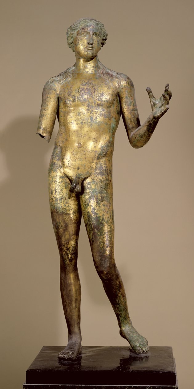 Apollo, fra Lillebonne (forgyldt bronze) af Gallo Roman