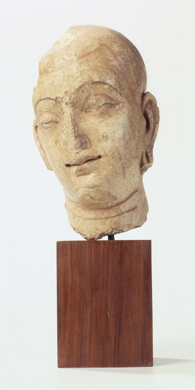 Munk, Kushan-dynastiet, 100-400 e.Kr. (stuk) af Gandhara School