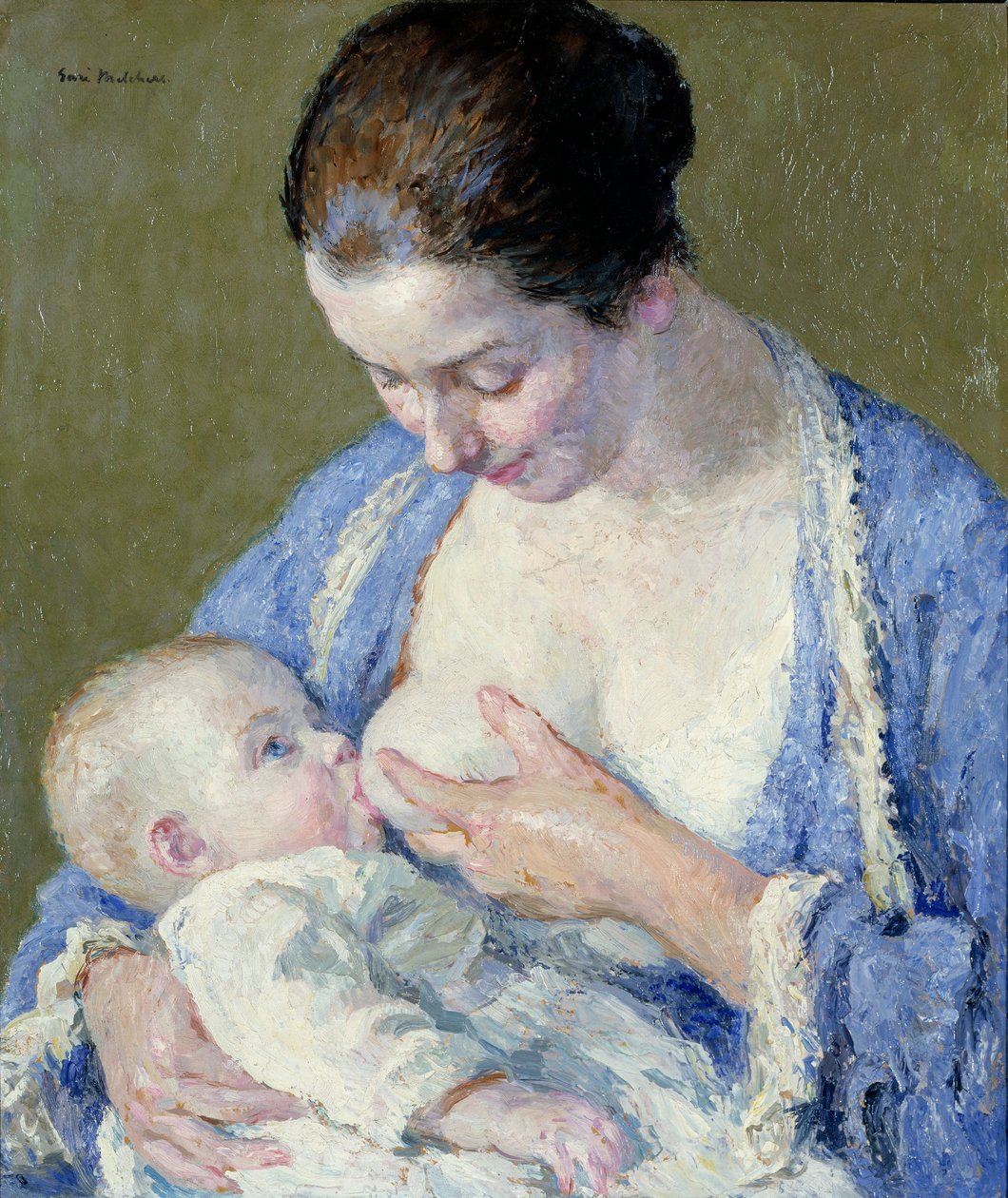 Mor og barn af Gari Melchers