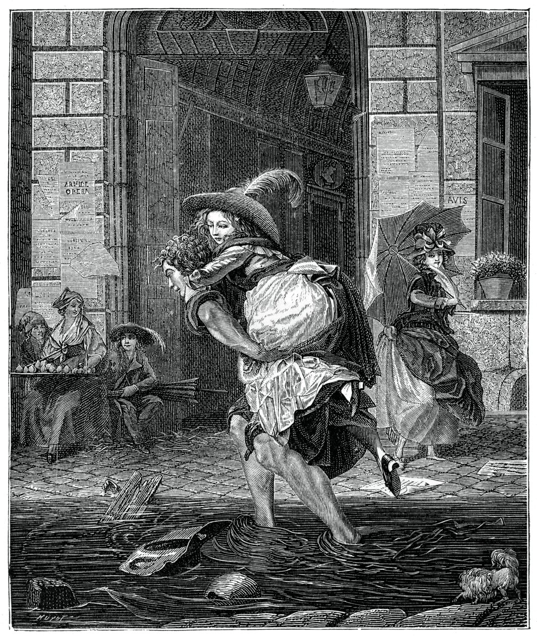 Passage Through The Storm, 1885. af Garnier