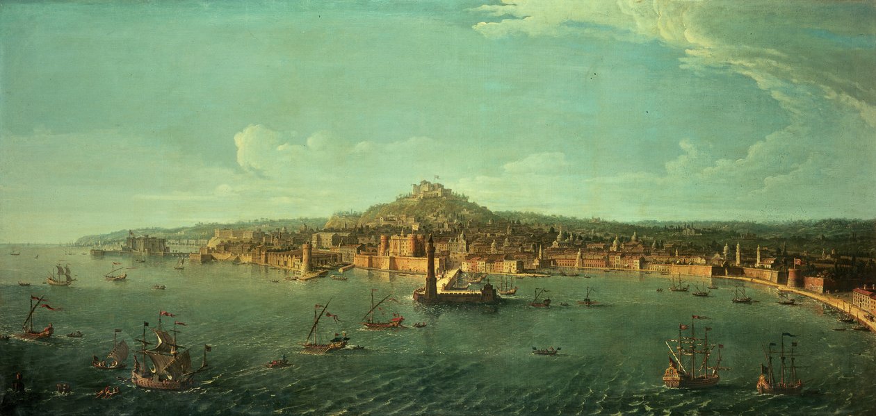 Udsigt over Napoli, 1600-tallet af Gaspar van Wittel