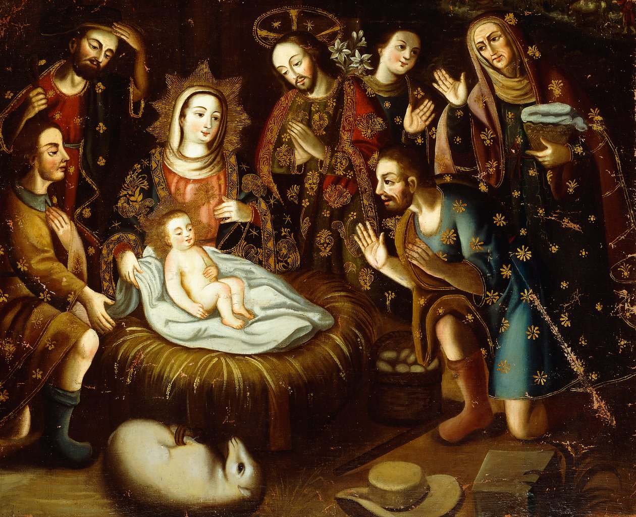 Tilbedelse af hyrderne, af Gaspar Miguel de Berrio