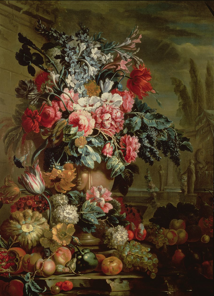 Blomsterstykke af Gaspar Pieter II Verbruggen