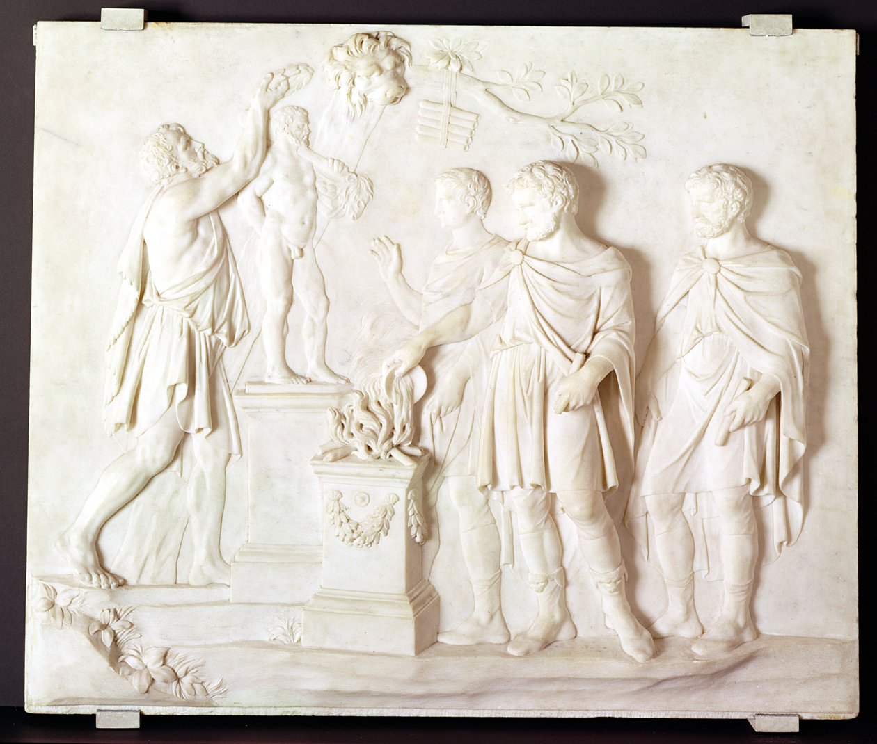 Offer til Herkules, ca. 1766 (marmor) af Gaspar Vanderhagen