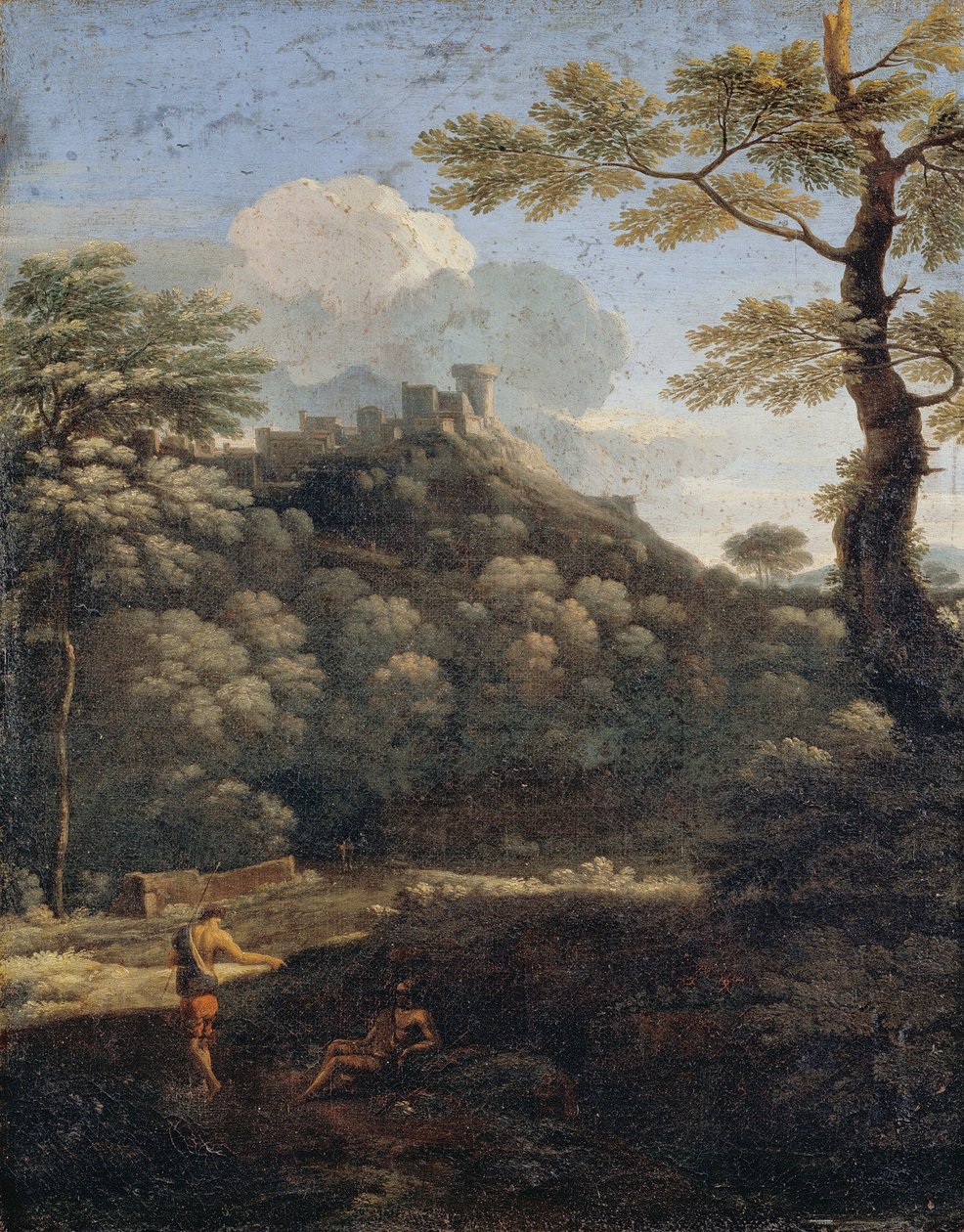 Et slot i et skov af Gaspard Poussin Dughet