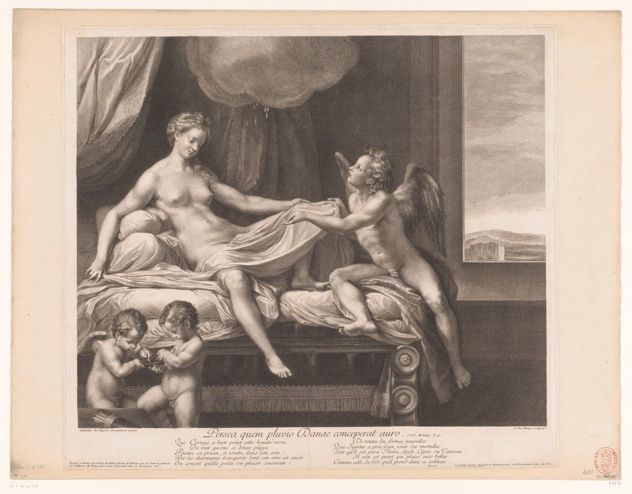 Jupiter og Danaë af Gaspard Duchange