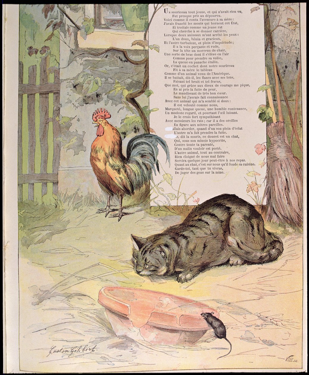 Den unge hane, katten og den unge mus, fra 