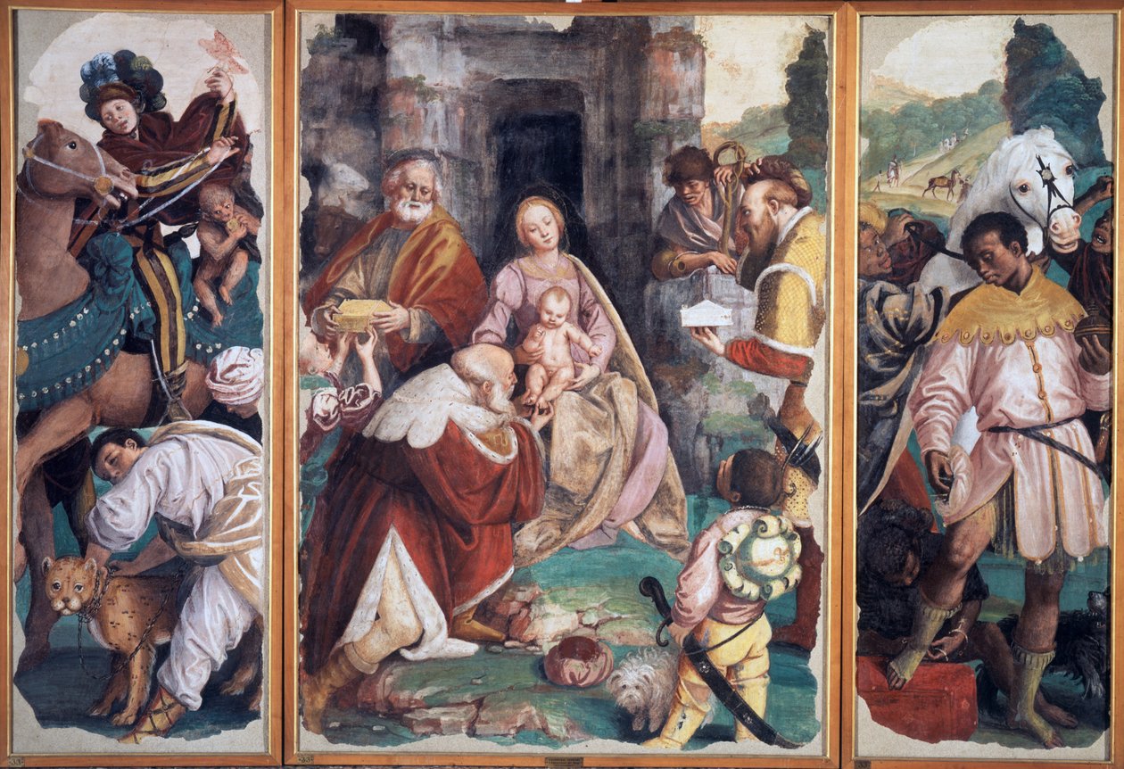 Tilbedelse af Magi af Gaudenzio Ferrari