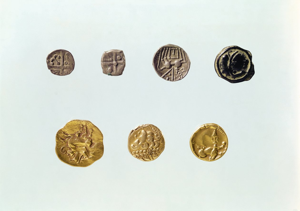 Gæliske mønter, ca.750-0 f.Kr. (guld og sølv) af Gaulish
