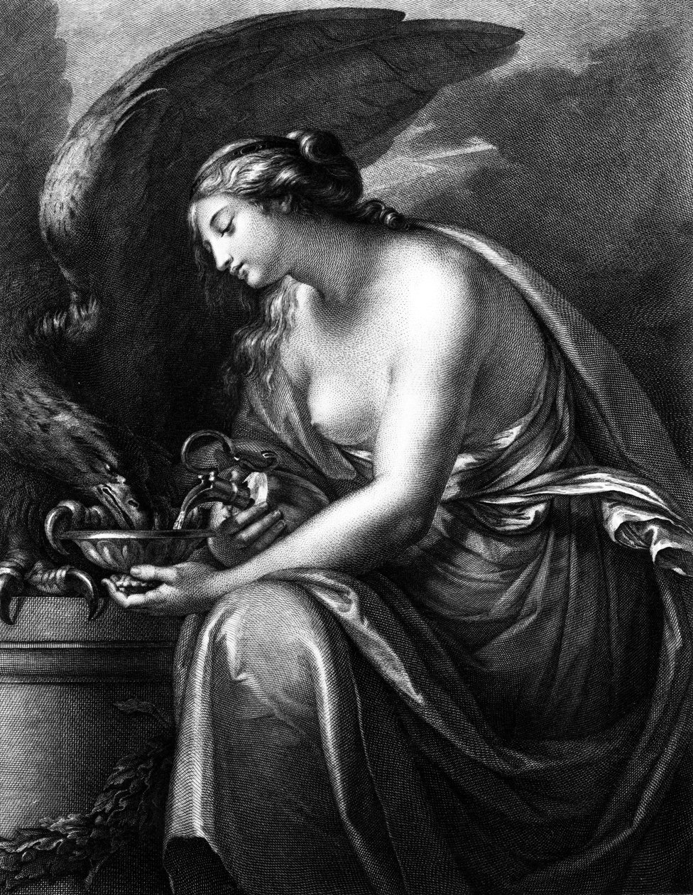 Hebe, graveret af Domenico Cunego af Gavin Hamilton