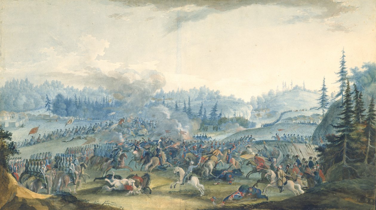 En scene fra den russisk-tyrkiske krig, 1801 af Gavril Sergeyevich Sergeyev
