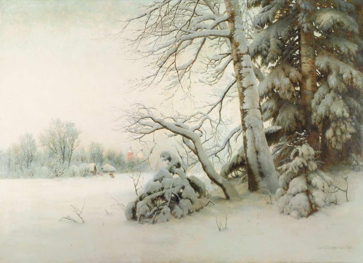 En vintermorgen, 1901 af Gavril Pavlovich Kondratenko