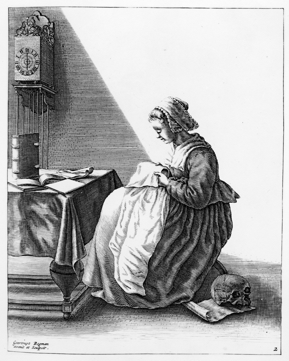 A Woman Making a Ruff, c.1640-7 af Geertryut Roghman