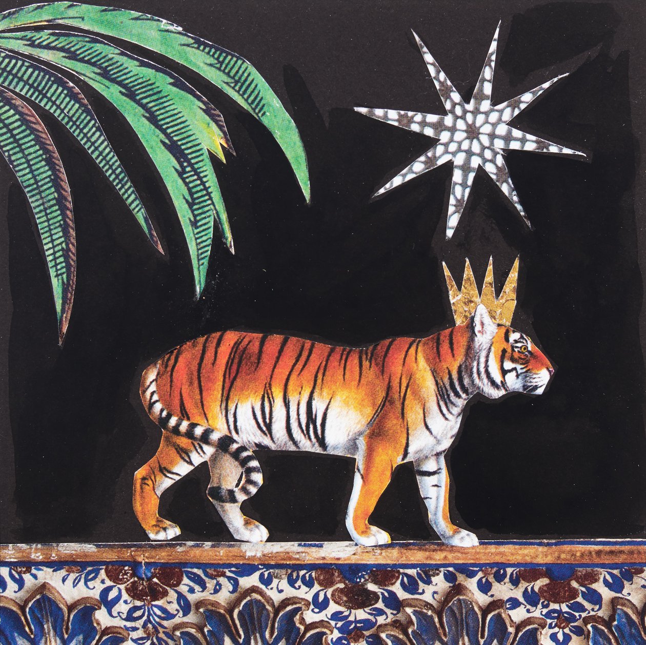 Kong Tiger (collage) af Genevieve French