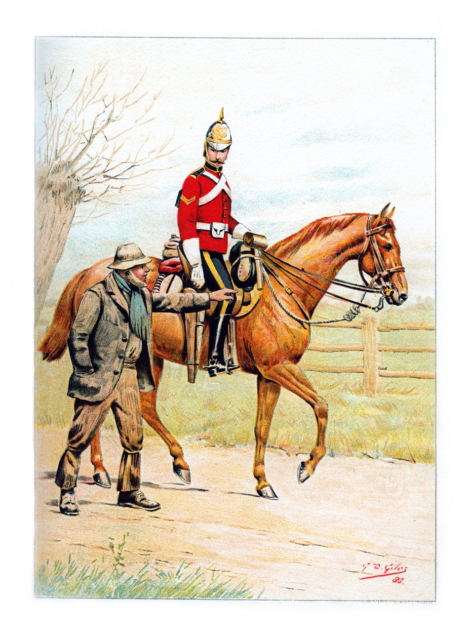 1st Royal Dragons, c1890. af Geoffrey Douglas Giles