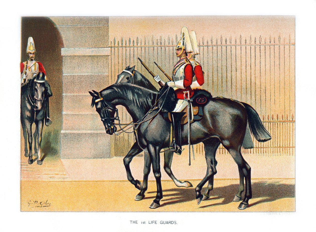 Den 1. Livgarde, c1890. af Geoffrey Douglas Giles