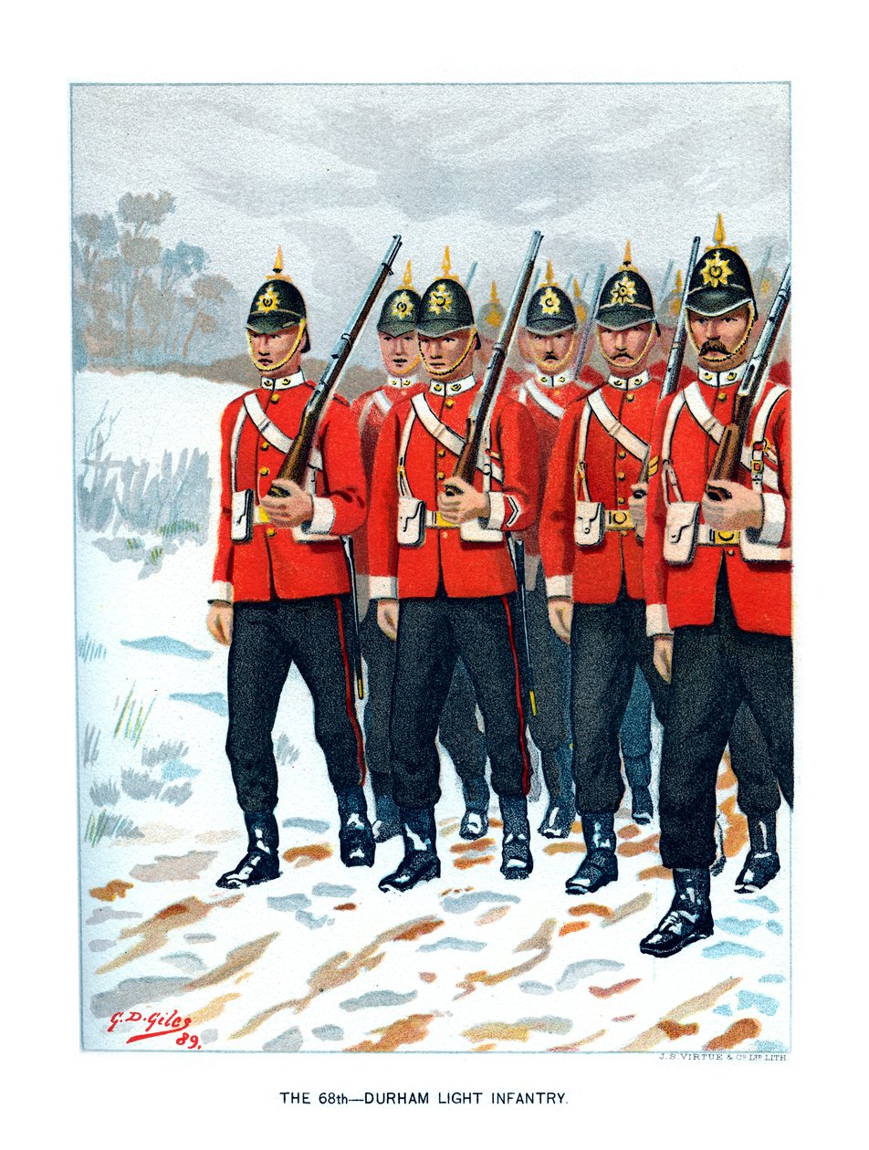 Det 69. Durham Light Infantry, c1890. af Geoffrey Douglas Giles