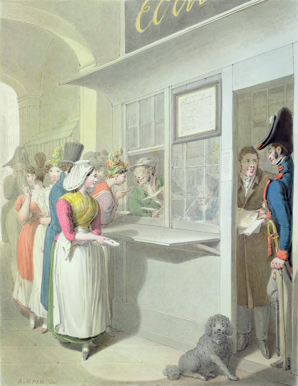 Den offentlige forfatter i Palais-Royal, fra 