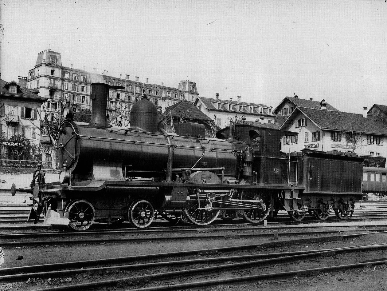 Hurtigtoglokomotiv A 2/4 nr. 418 af de schweiziske føderale jernbaner af Georg Wilhelm Hecklau