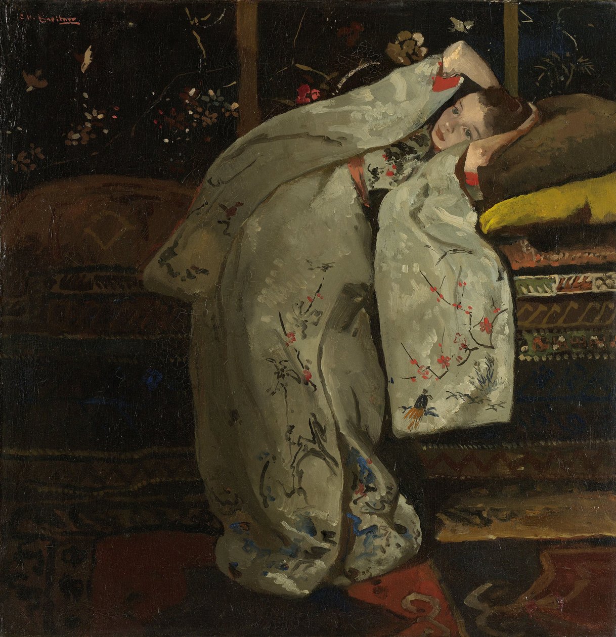 Pige i en hvid kimono af Georg Hendrik Breitner