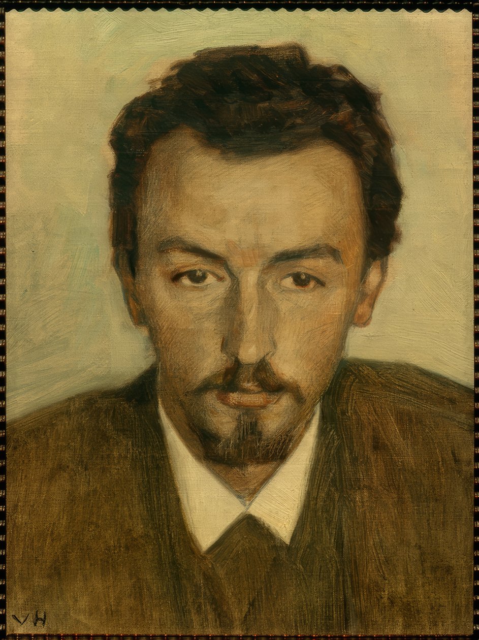 Portræt af maleren Vilhelm Hammershoi af Georg Nicolai Achen