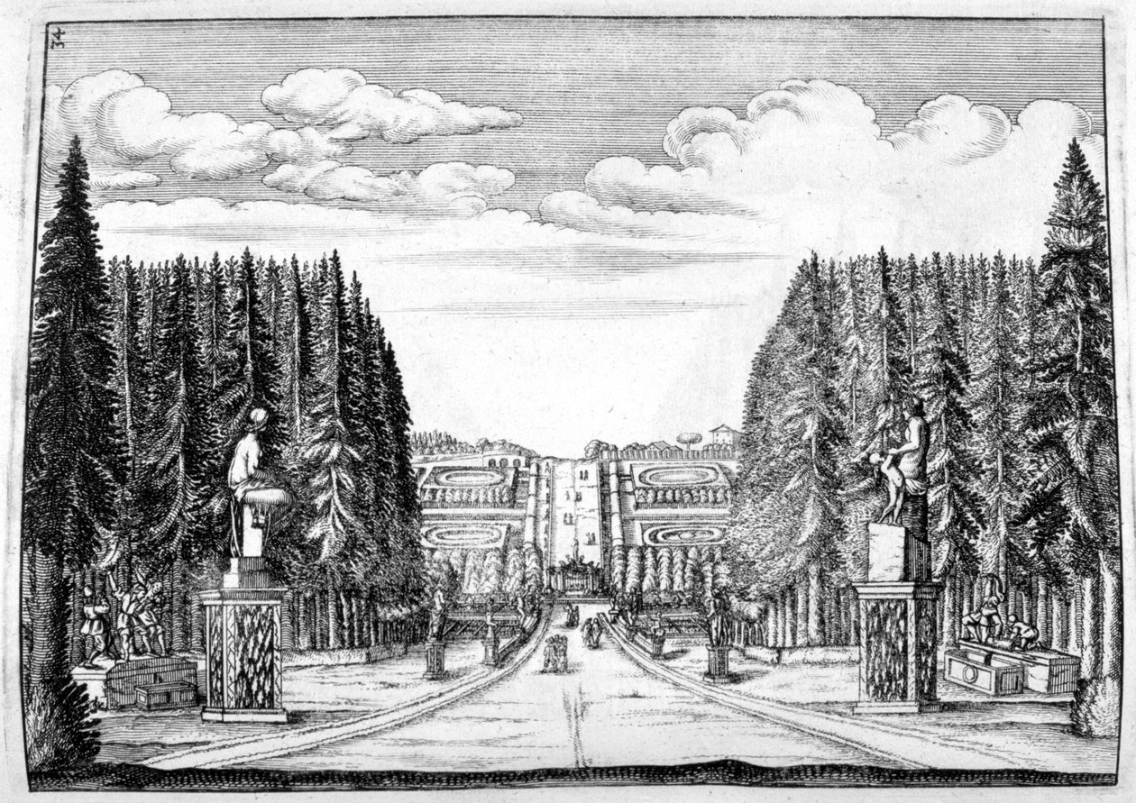 Slot og havedesign, 1664 af Georg Andreas Bockler