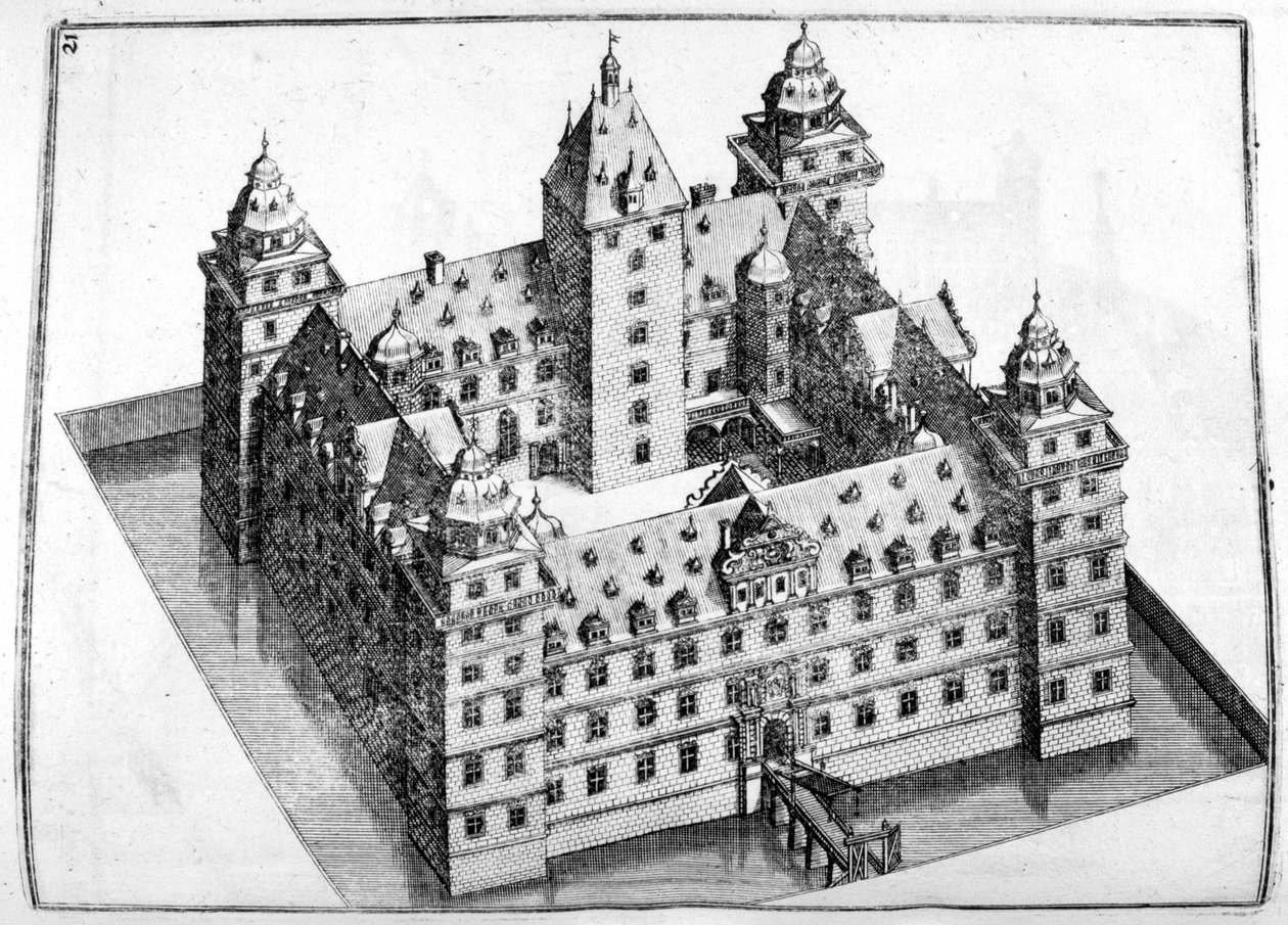 Slotsdesign, 1664 af Georg Andreas Bockler