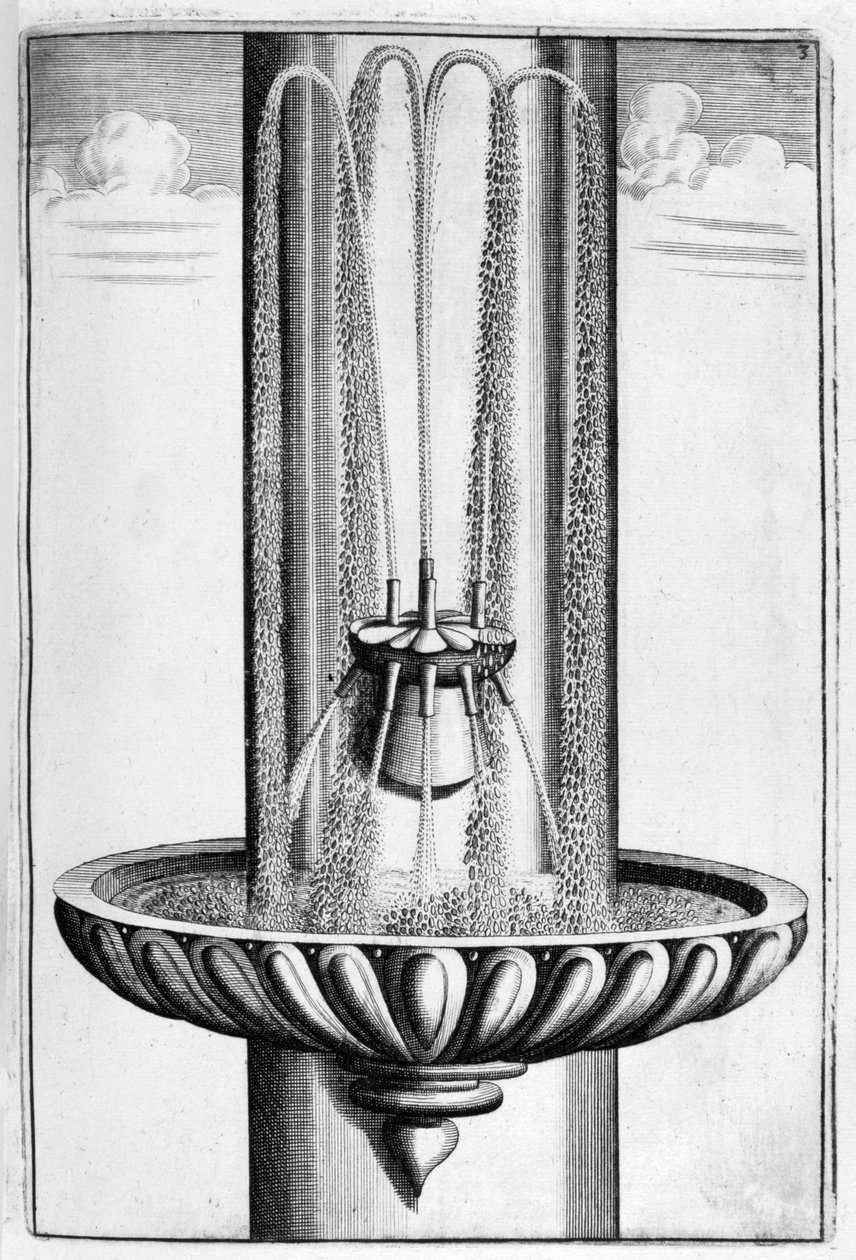 Dekorativt springvandsdesign, 1664 af Georg Andreas Bockler