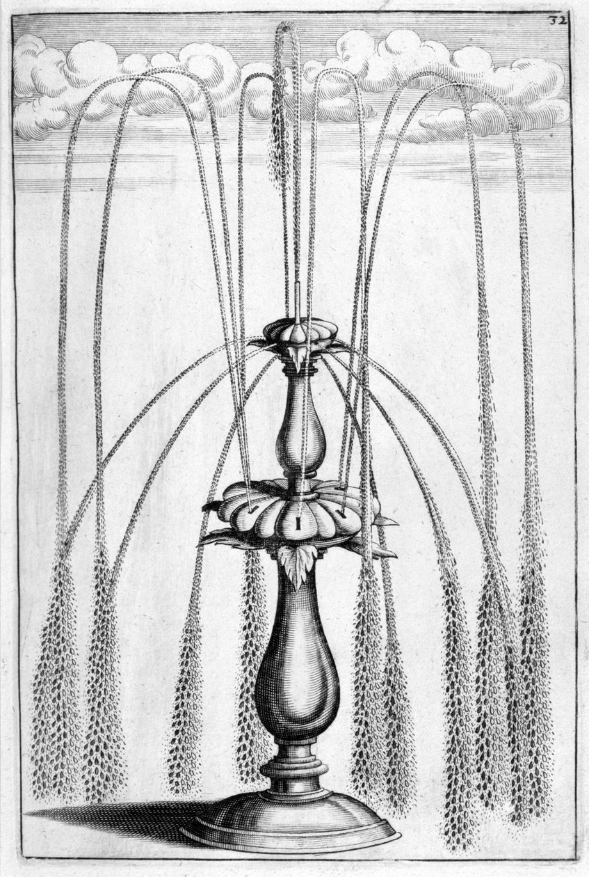 Dekorativt springvandsdesign, 1664 af Georg Andreas Bockler