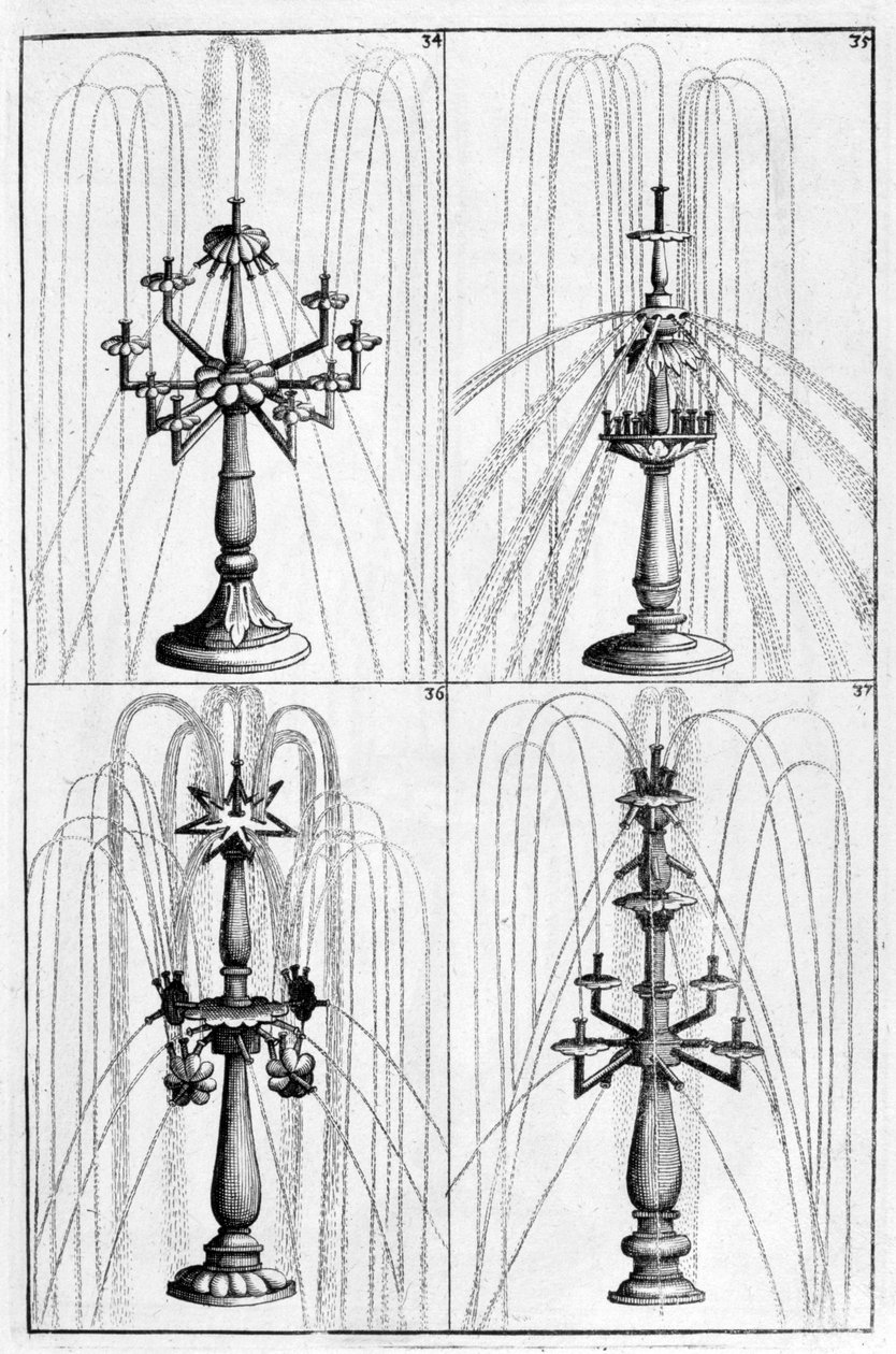 Dekorativt springvandsdesign, 1664 af Georg Andreas Bockler
