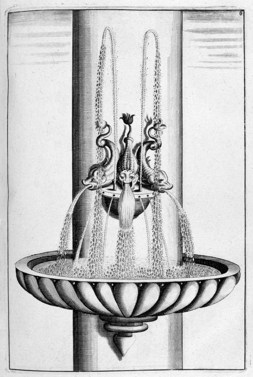 Dekorativt springvandsdesign, 1664 af Georg Andreas Bockler