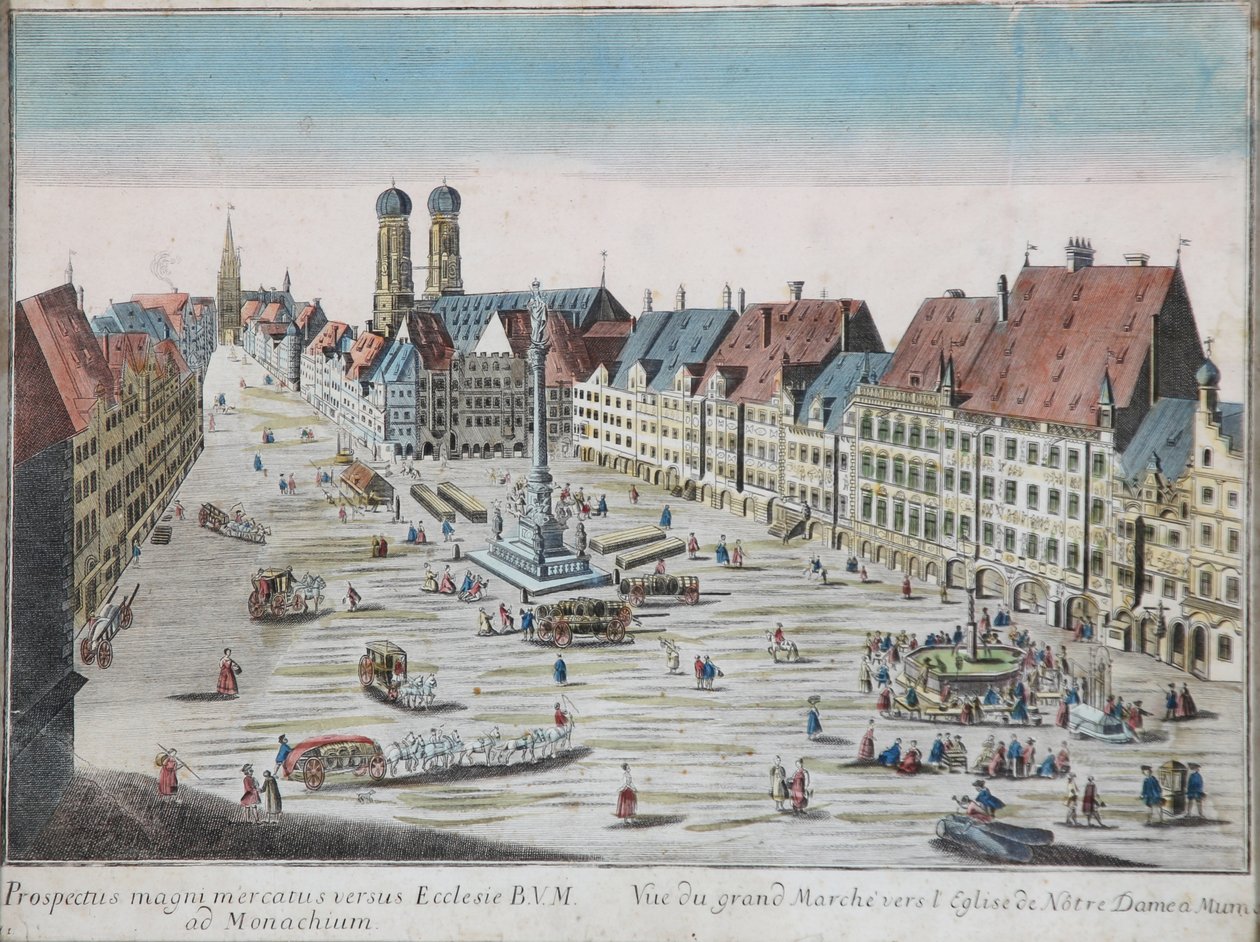 Peep-box billede München Marienplatz Z af Georg Balthasar Probst