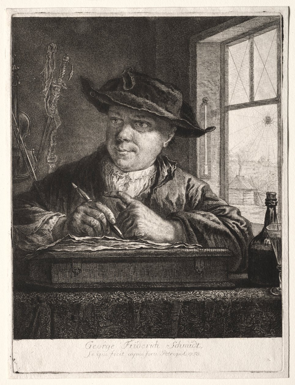 Selvportræt. af Georg Friedrich Schmidt