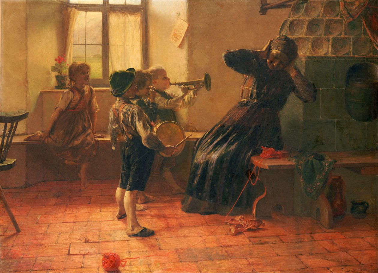 Koncerten (olie på lærred) af Georg Jakobides