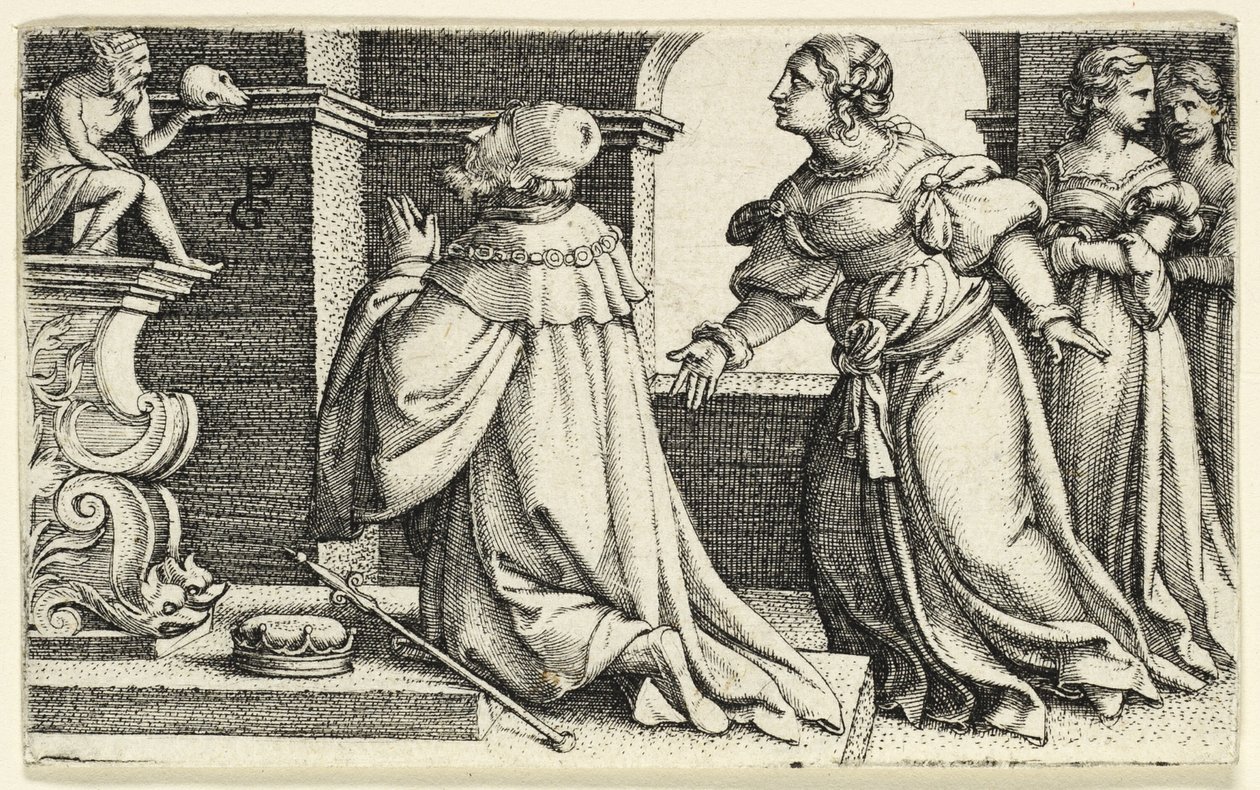 Salomon tilbeder idolet Moloch af Georg Pencz