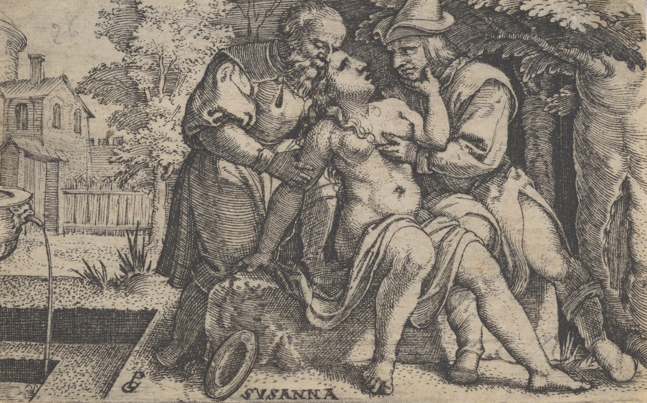 Susanna og de ældste. af Georg Pencz