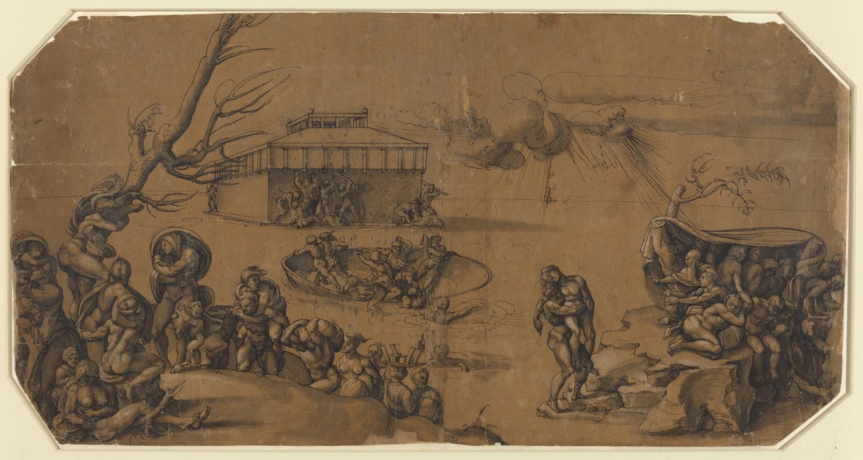 Oversvømmelsen af Georg Pencz after Michelangelo