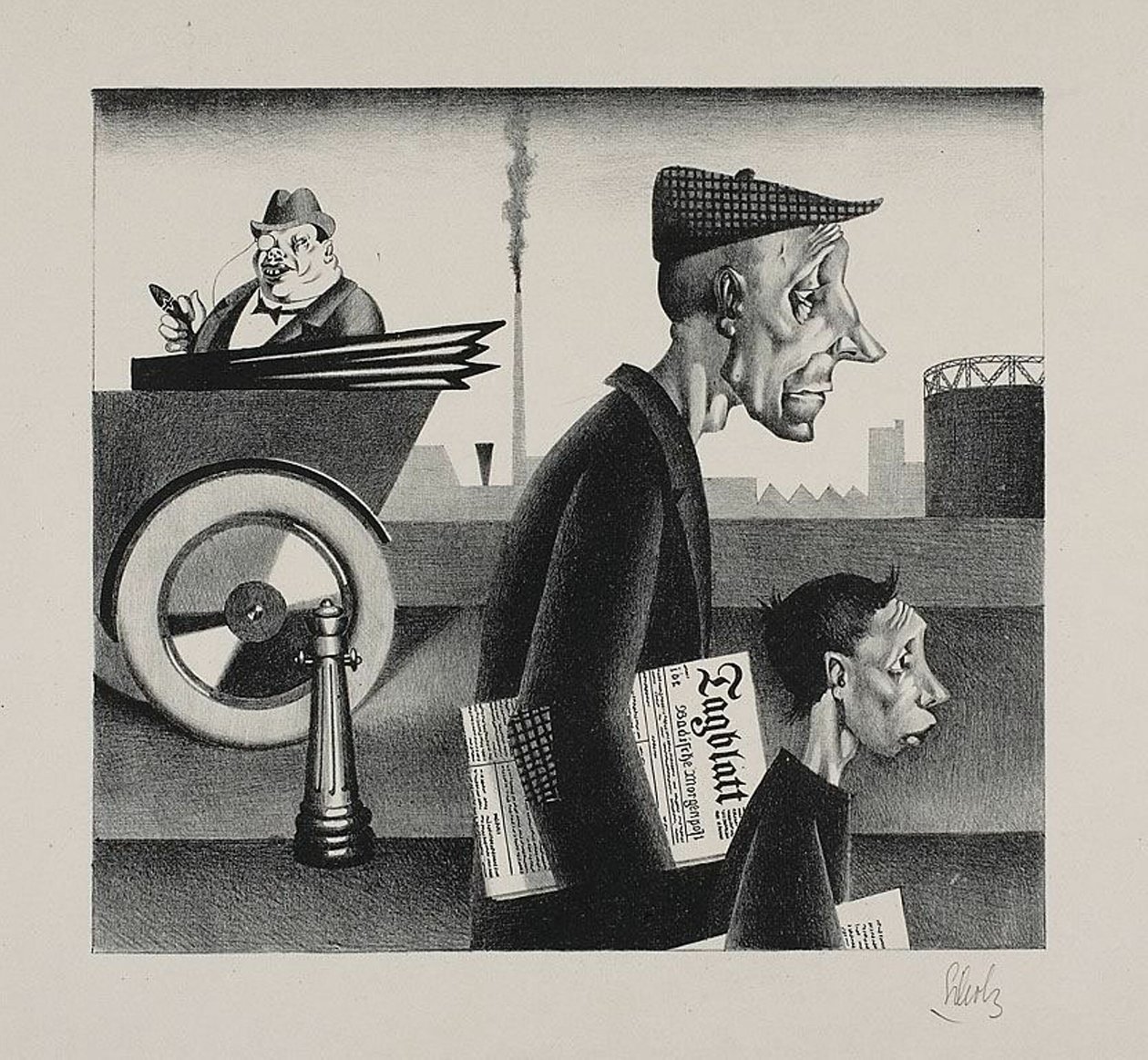 Avisholdere (arbejdsskamre) af Georg Scholz