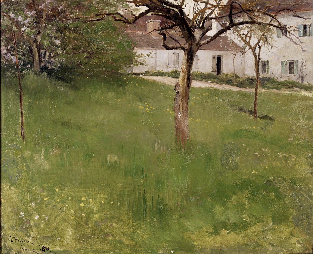 En have i Grez, 1884 af Georg Vilhelm Pauli