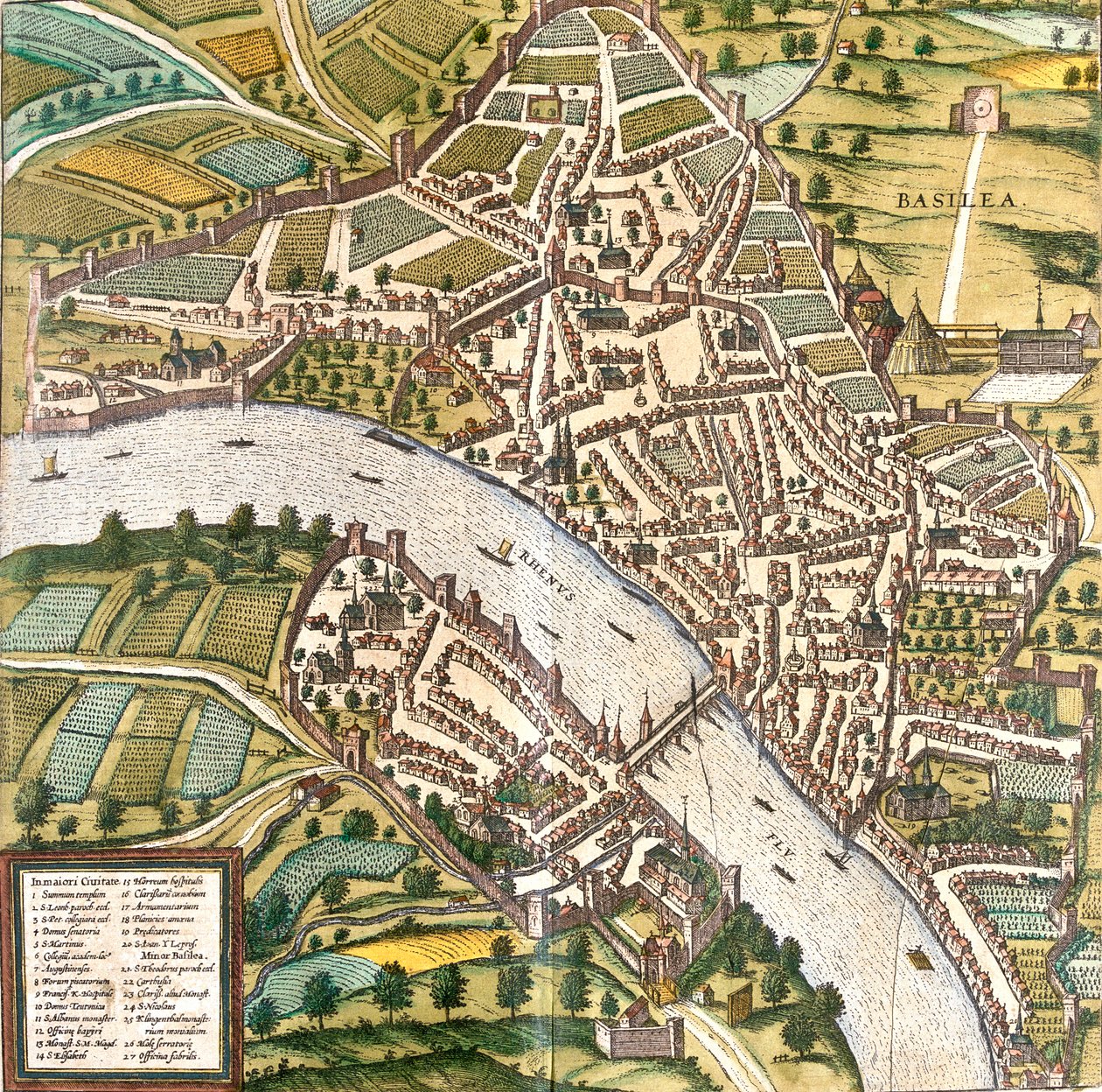 Basel, Schweiz af Georg and Hogenberg Franz (1535 90) Braun
