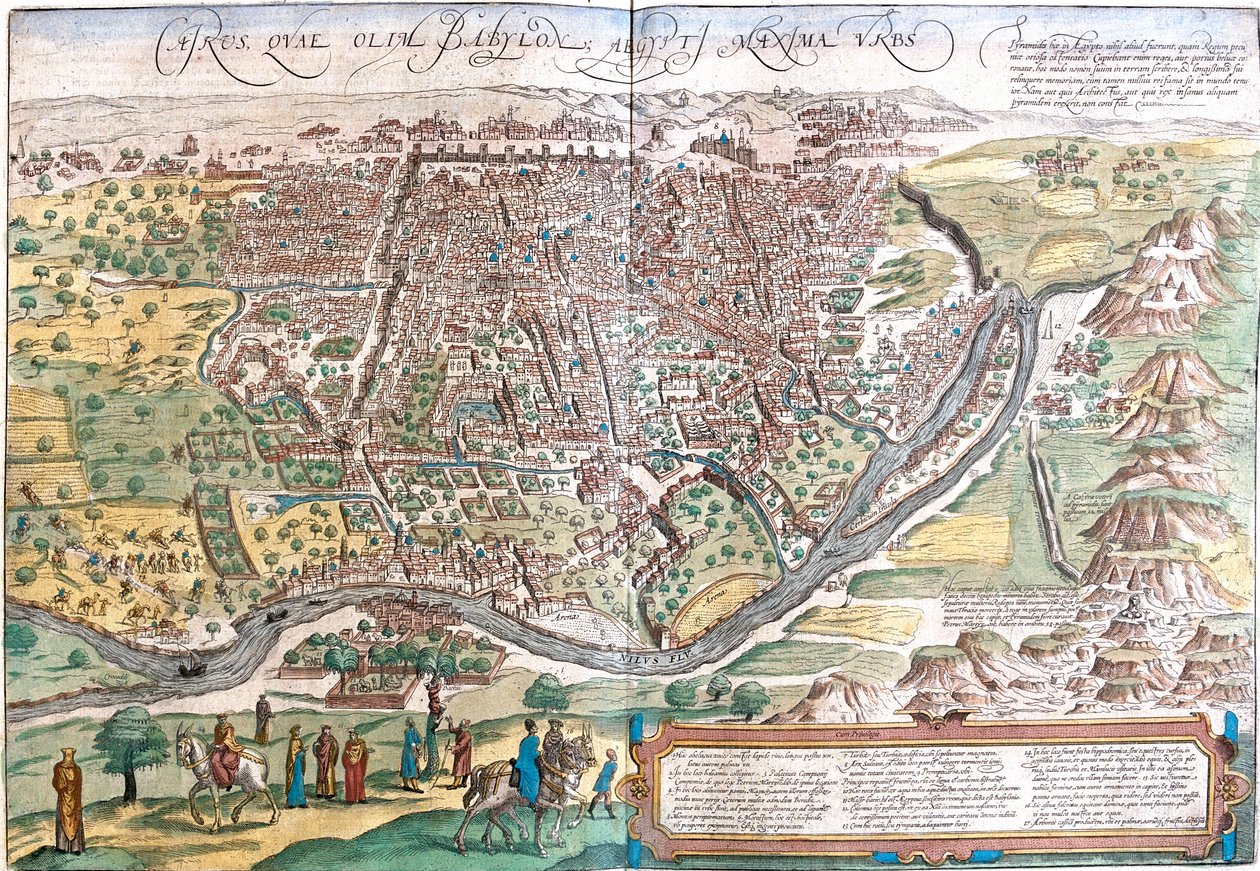 Cairo, Egypten af Georg and Hogenberg Franz (1535 90) Braun