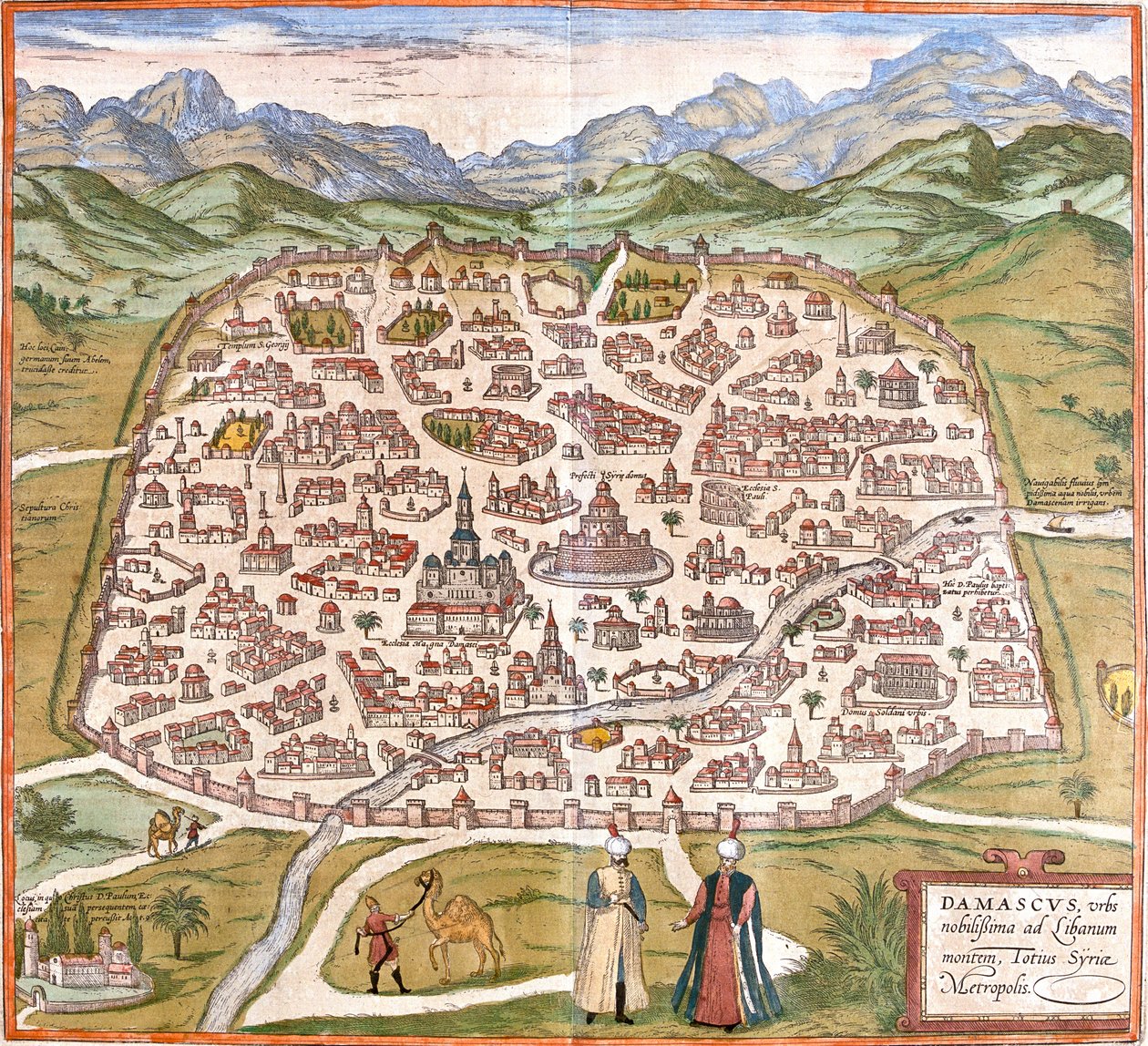 Damaskus, Syrien af Georg and Hogenberg Franz (1535 90) Braun
