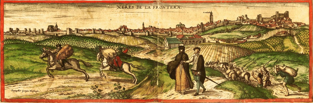 Spanien af Georg and Hogenberg Franz (1535 90) Braun