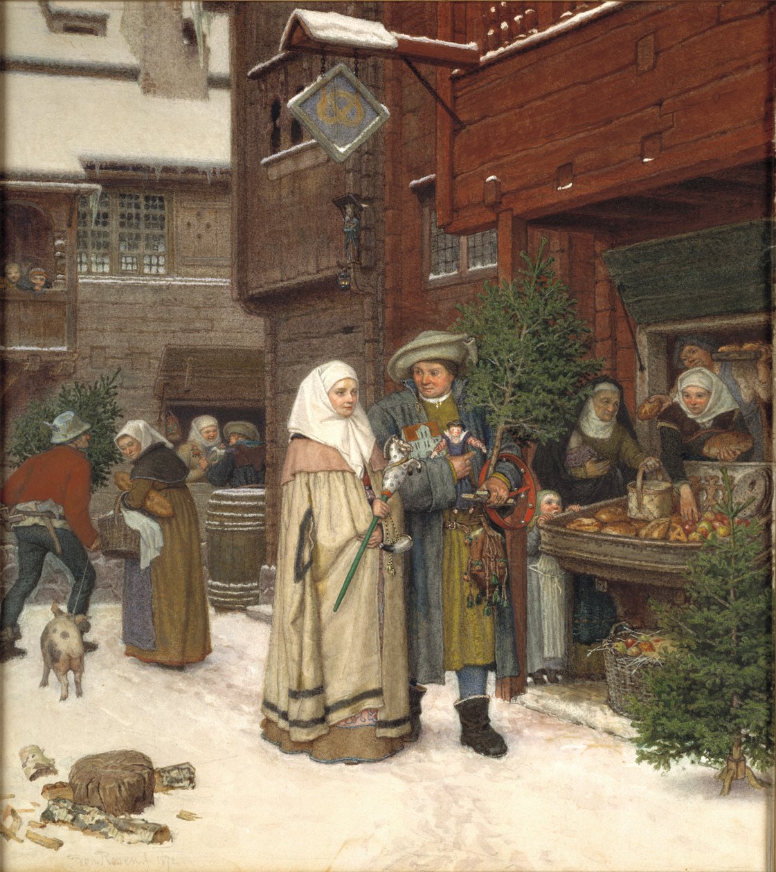 Julemessen, 1872. af Georg von Rosen