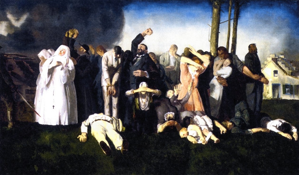 Massakre ved Dinantn af George Wesley Bellows