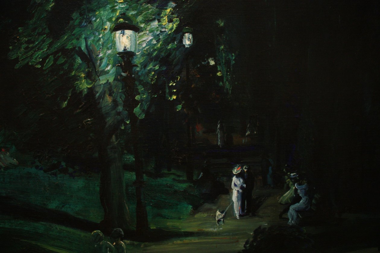 Sommernat, Riverside Drive af George Wesley Bellows