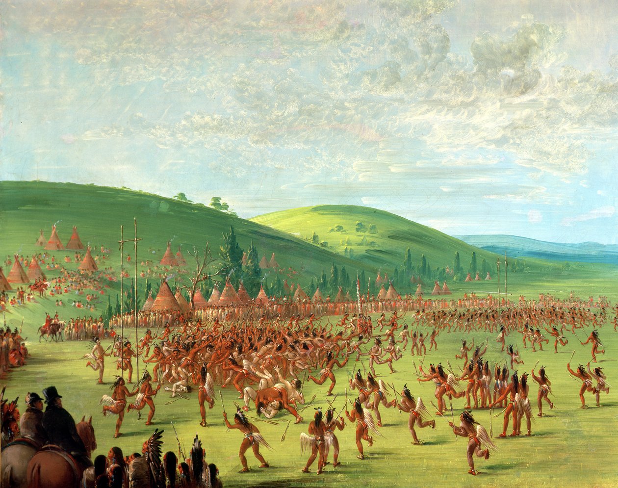 Indisk boldspil af George Catlin
